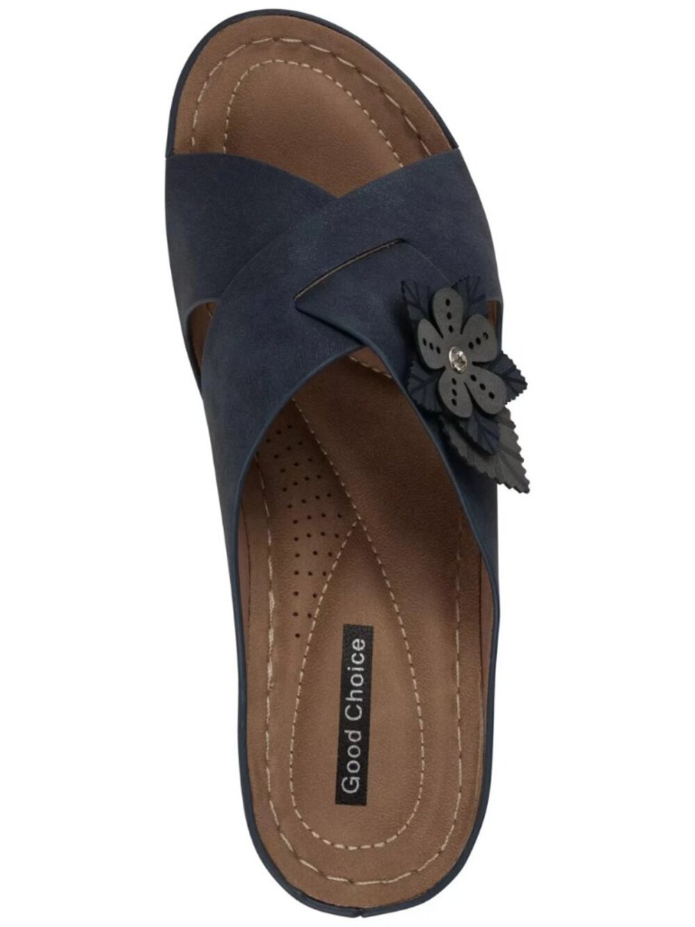 GC Shoes Selly Navy Wedge Sandals Women’s Size 9 NWT - Picture 3 of 4